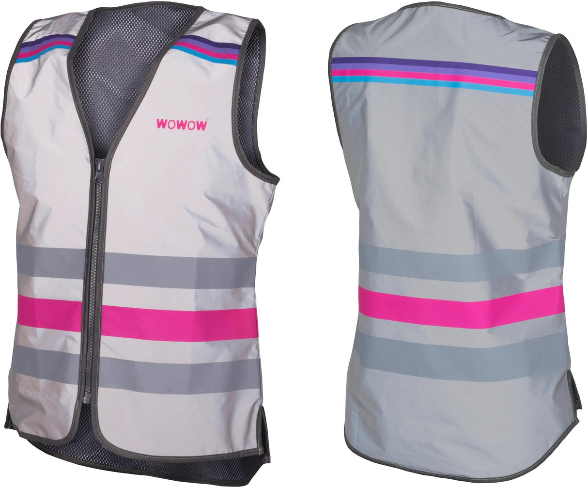 Wowow vest lucy jakke fr refl.vest lucy jac. fr s sølv pink