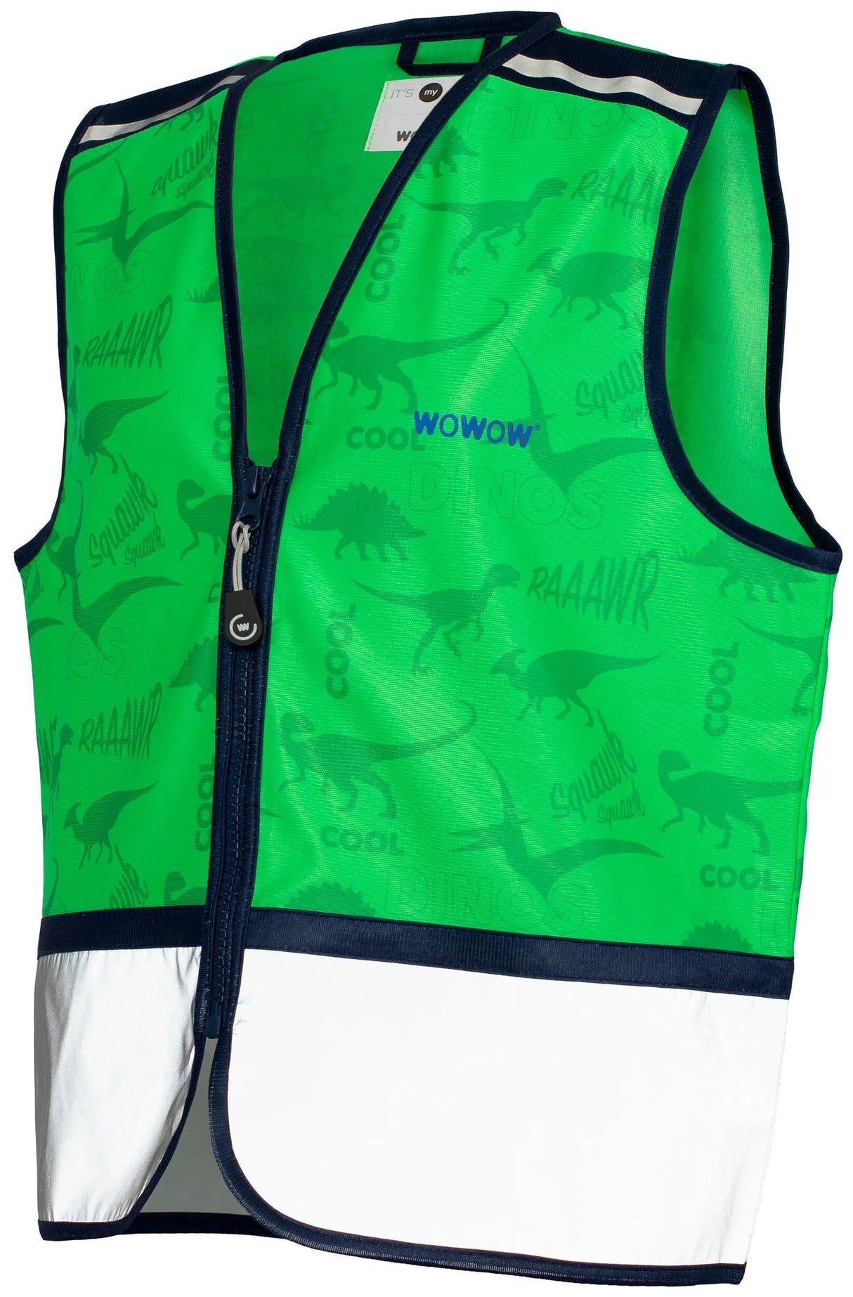Wowow weste zippy jakke grøn refleks børn zippy green gr. s