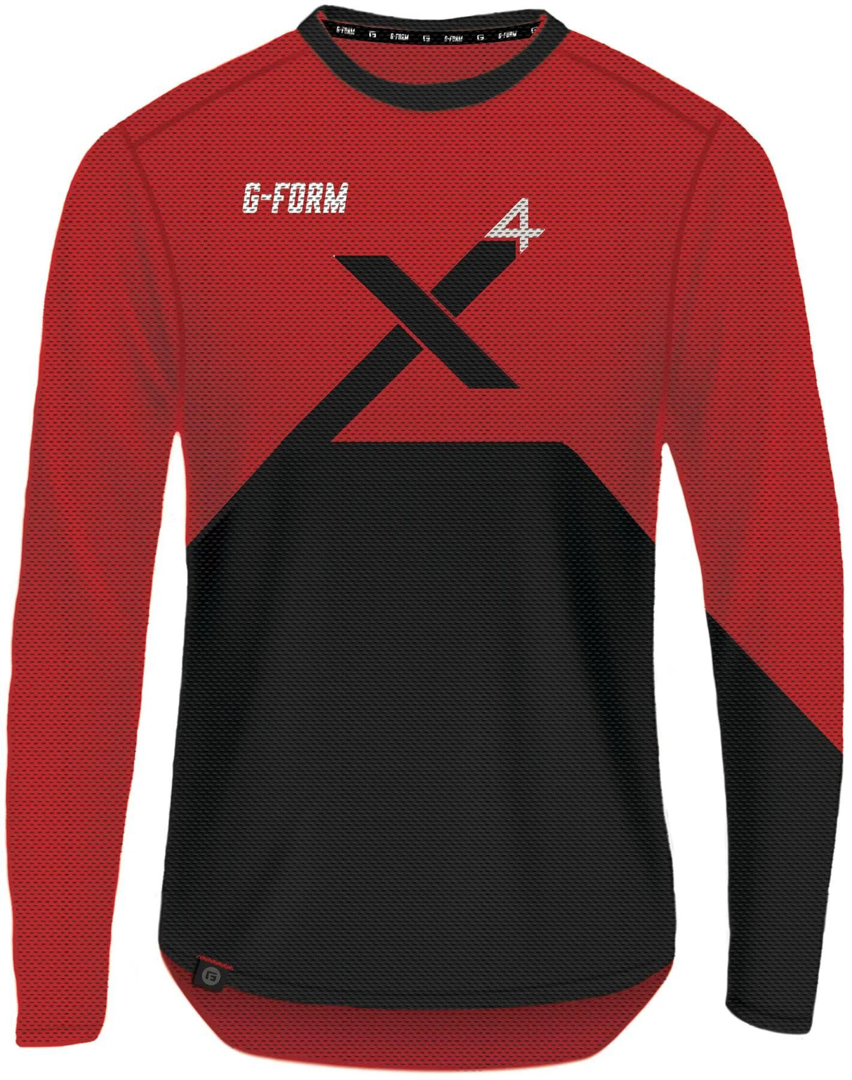 G-form langarmsskjorte pro-x4 langarmsskjorte pro x4 str. l rød sort