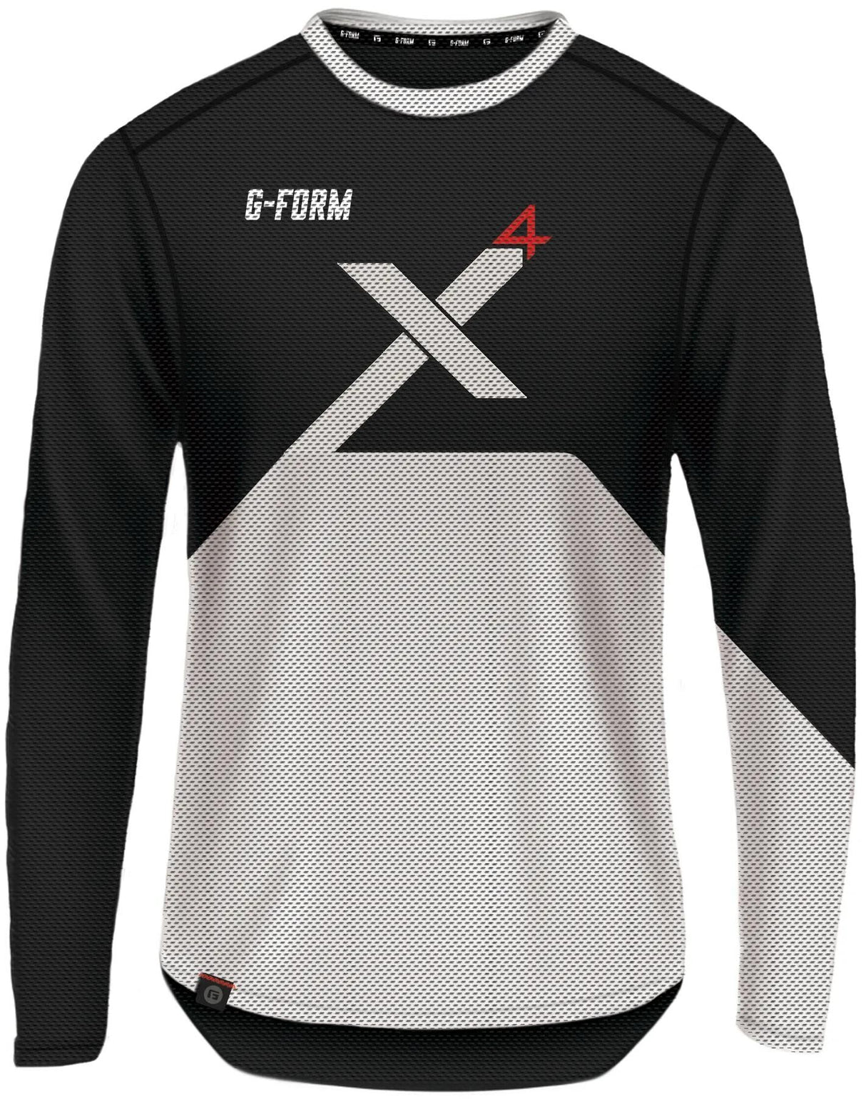 G-form langarmsskjorte pro-x4 langarmsskjorte pro x4 størrelse s sort hvid
