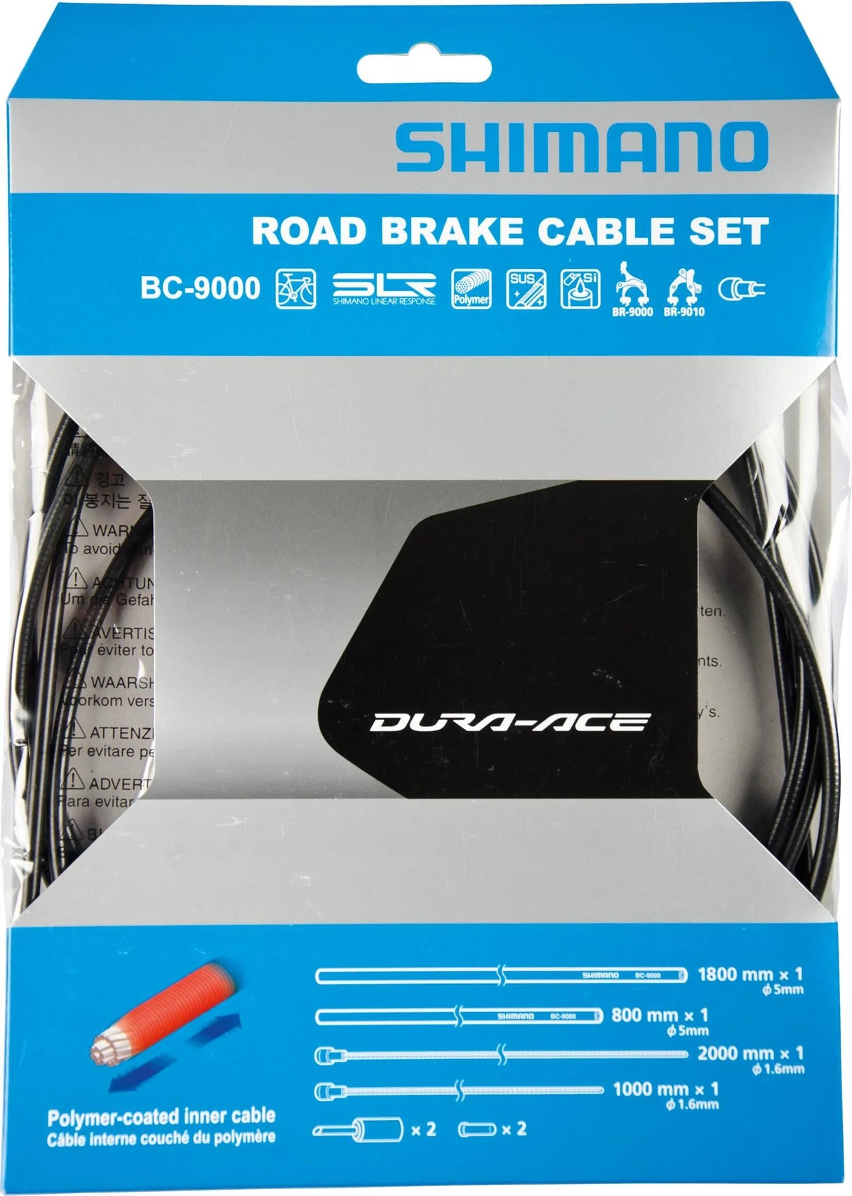 Shimano bremsekabelsæt dura ace bc-9000 br.kabelsæt da bc9000 shim.grey