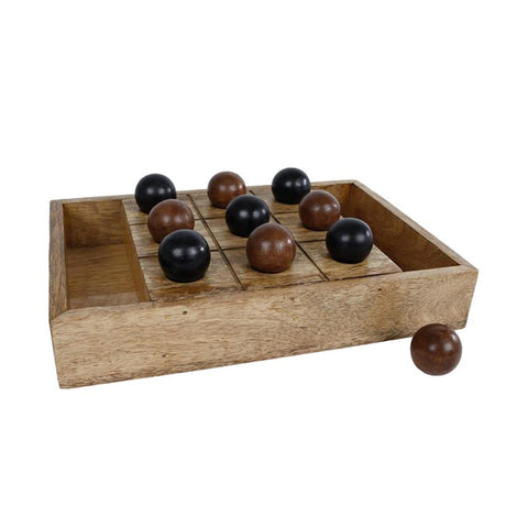 Cozydecor dekorativt spil 'tic-tac-toe' træ 30x20x4,25cm