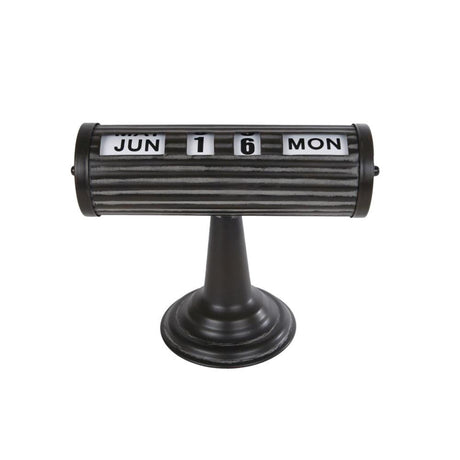 Cozydecor kalender sort metal 24,5x12x18,5cm