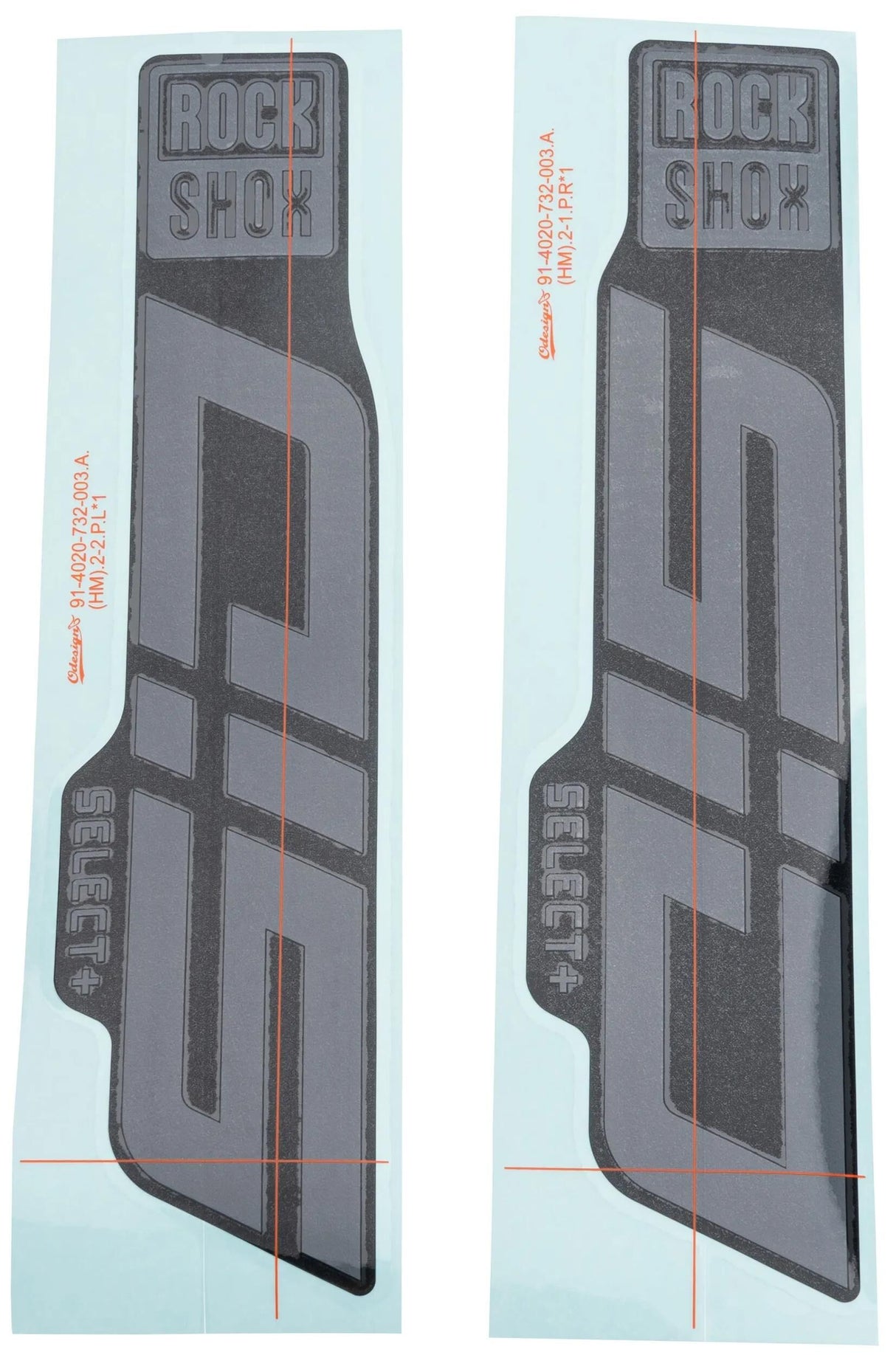 Rockshox dekor sæt mærkat sæt rs blank grå 29 gloss grå f. blk 24