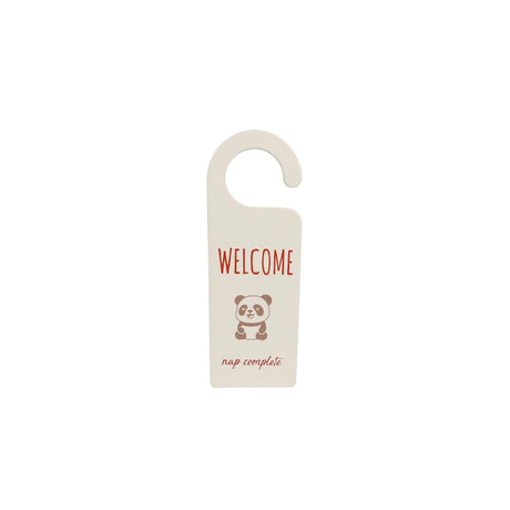 Deurhanger welcome disturb terra groen hout 7x20x0,5cm