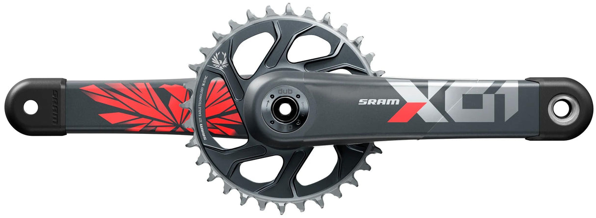 Sram kranksæt x01 eagle kranksæt x01 eagle 32t 175mm oxy rød