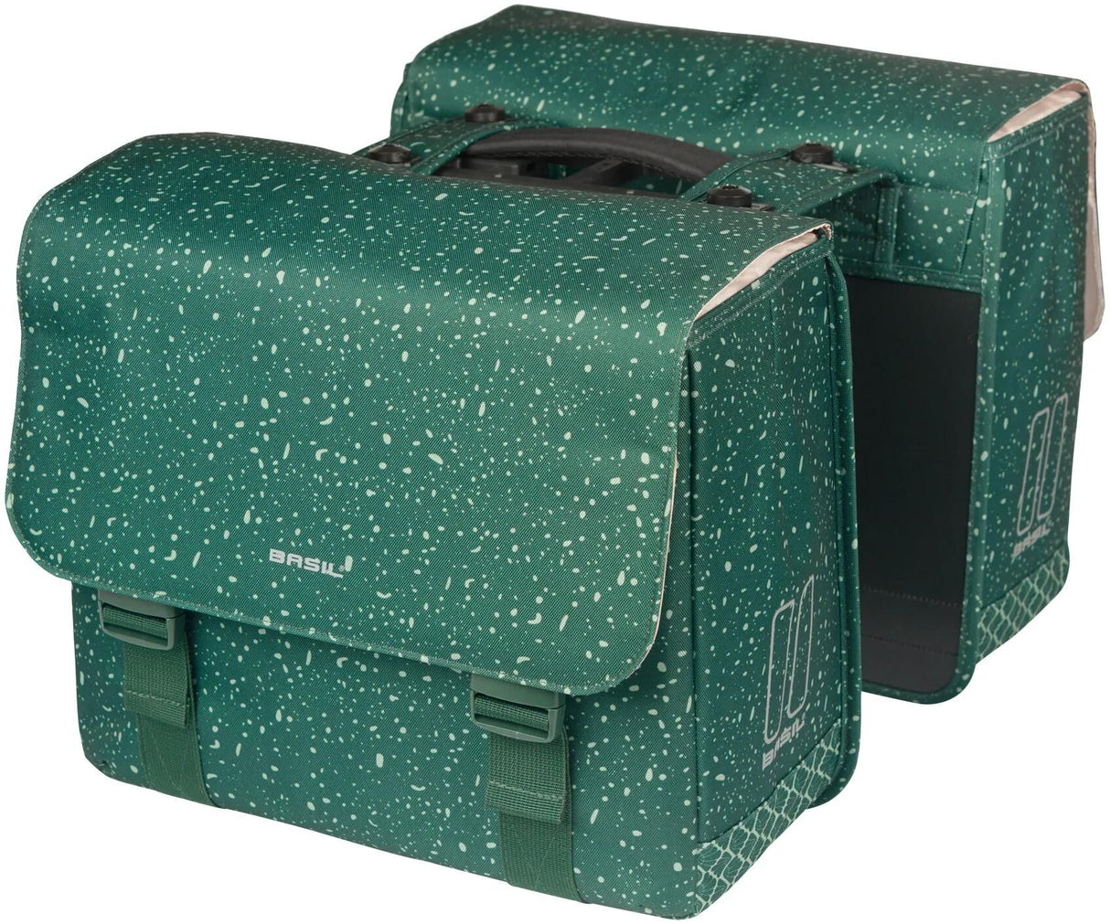 Basil dobbelt cykeltaske flair mik 35 liter 15 x 35 x 31 cm (2x) - grøn