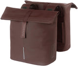 Basil Tas City Double Vegan Leather | Ristet brunt