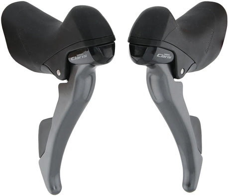 Shimano justeringssæt med bremsegreb 2 x 8 gear claris st-r2000 - grå sort