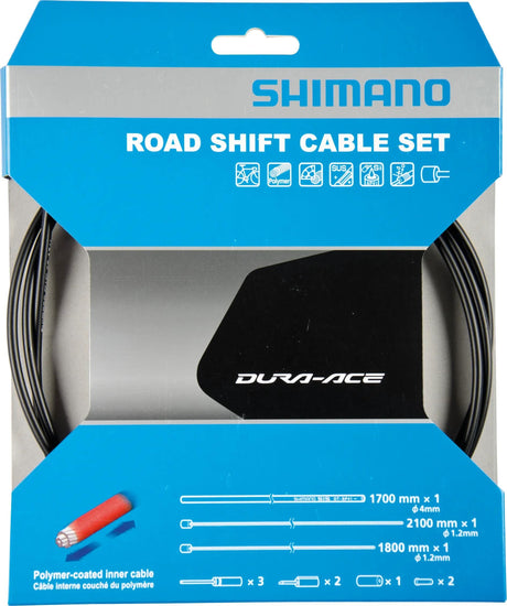 Shimano skifterkabelsæt dura ace bc-9000 shim.derail.cab.set da bc9000 polymer bl.