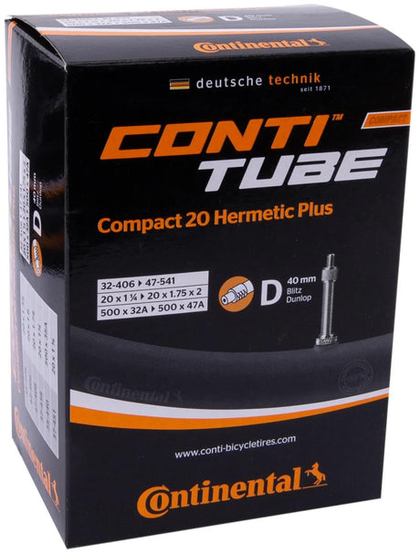Continental inderrør compact 20 hermetic plus tube conti compact 20 herm.plus dv 40mm