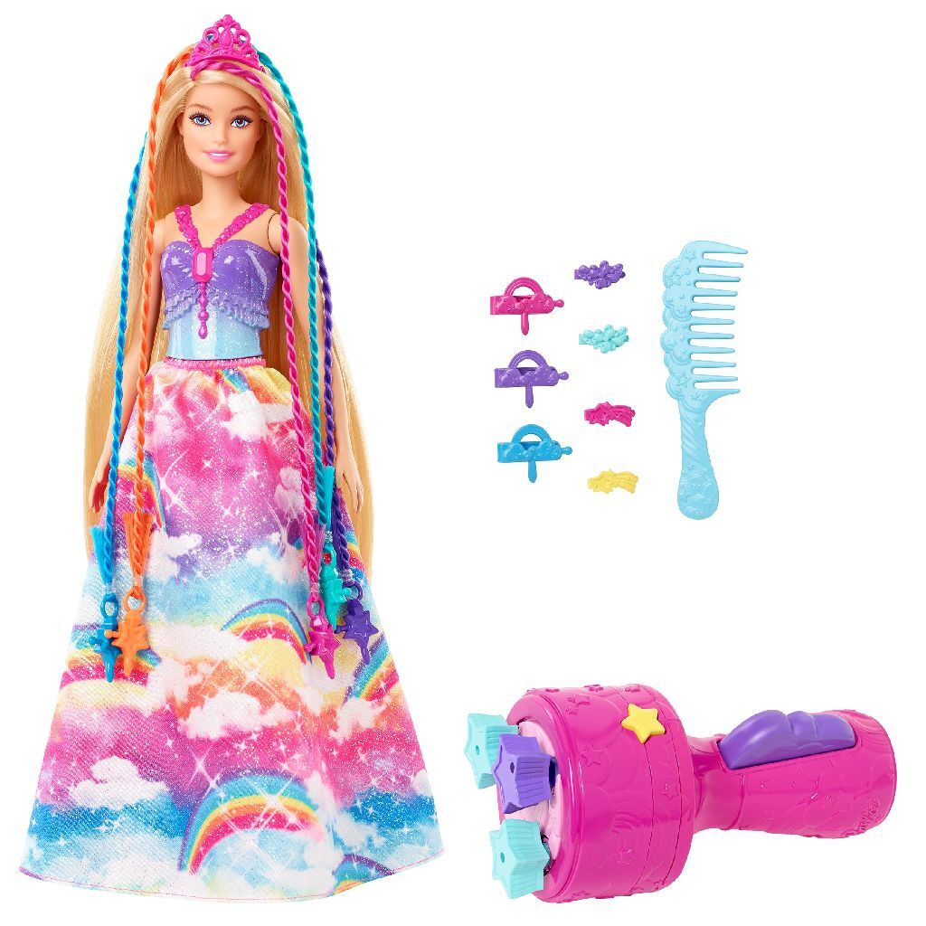 Barbie dreamtopia hårplejedukke + tilbehør