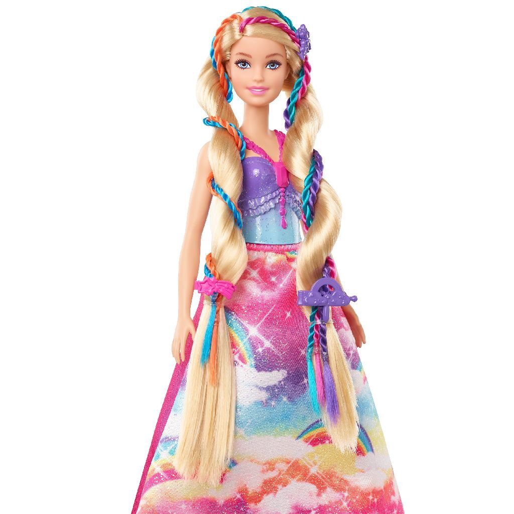 Barbie dreamtopia hårplejedukke + tilbehør