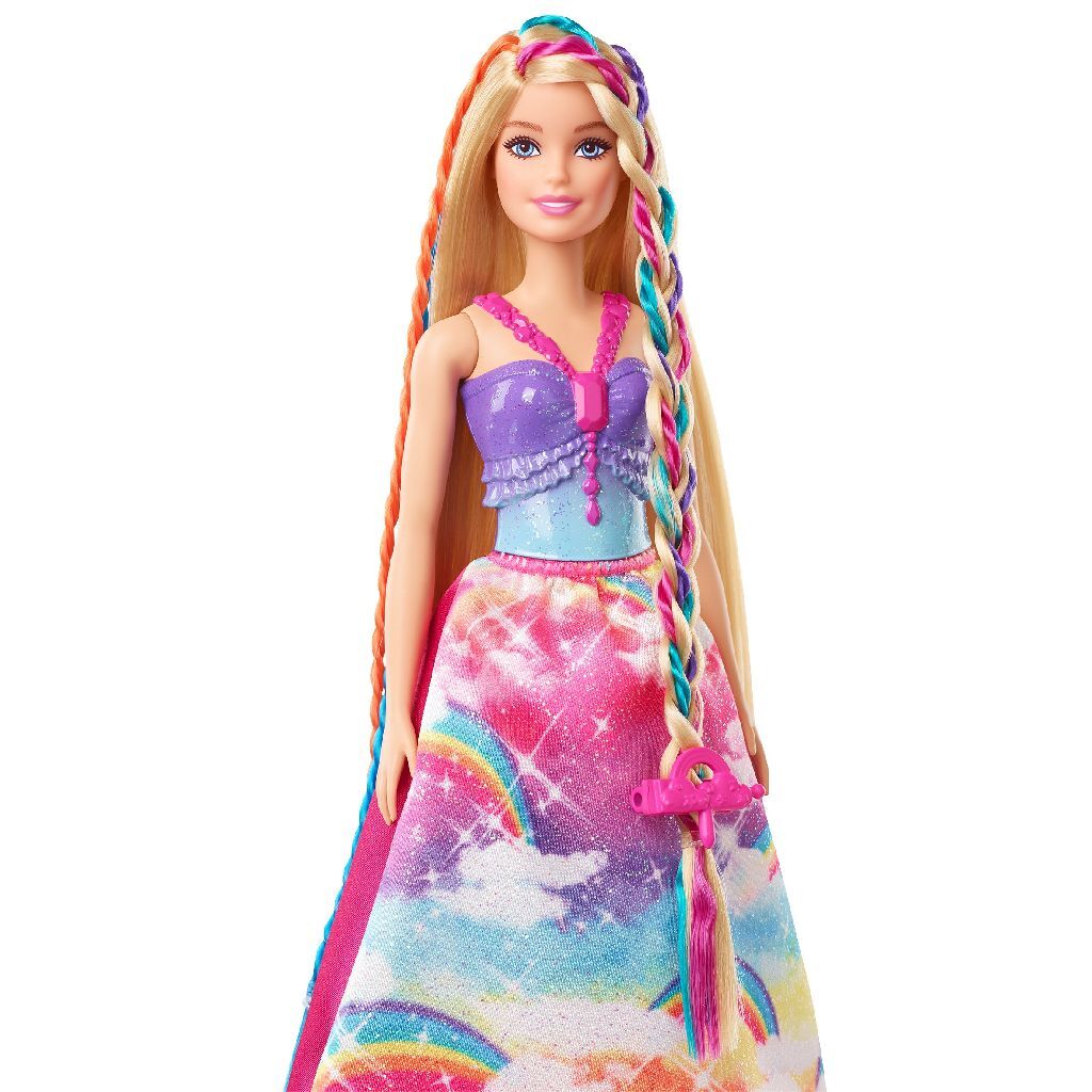 Barbie dreamtopia hårplejedukke + tilbehør