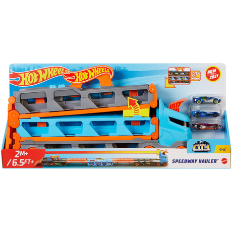 Hot wheels speedway sættevogn legesæt - legetøjskøretøj