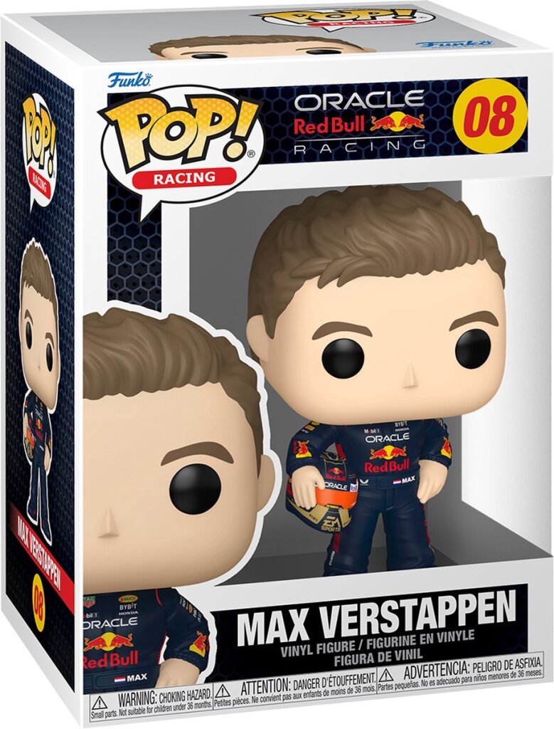 Funko pop racing: max verstappen med hjelm pop #08