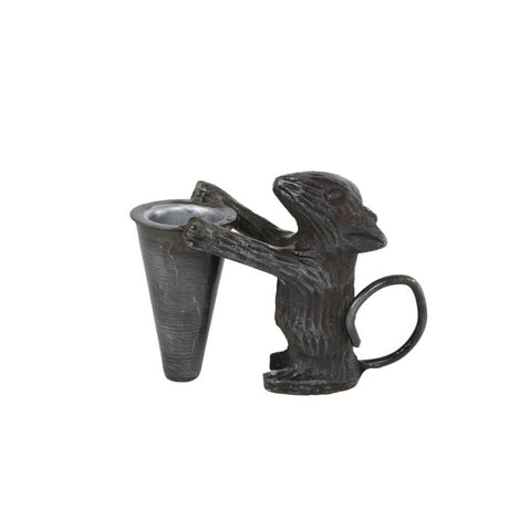 Lysestage mus metal 9,5x4,5x7cm
