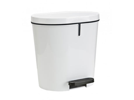 Soltøj zamora pedalspand 8 liter hvid 28,5x23x28,5cm