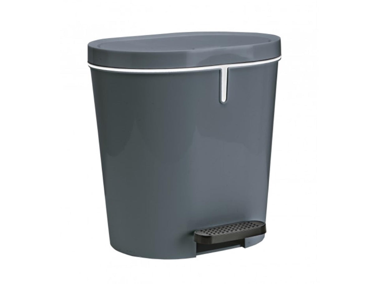 Soltøj zamora pedalspand 8 liter antracit 28,5x23x28,5cm