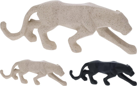 Home styling panter polystone geometrisk 24x5x8cm