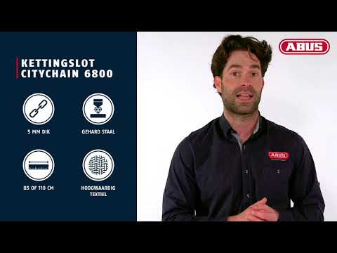 Abus CityChain 6800 110 Red - Chain Lock