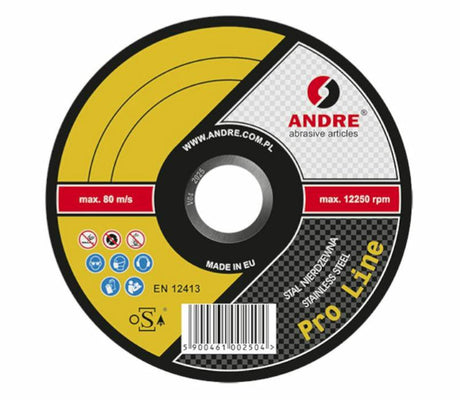 Andre metalen schild 125 x 1,0mm inox pro line 95a60rbf