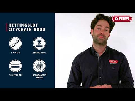 Abus CityChain 8800 120 Red - Chain Lock 120 cm