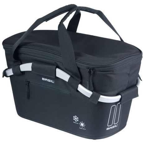Basil cykelkurv klassisk bære all iso med mål montering 18 liter 38 x 21 x 27 cm - sort