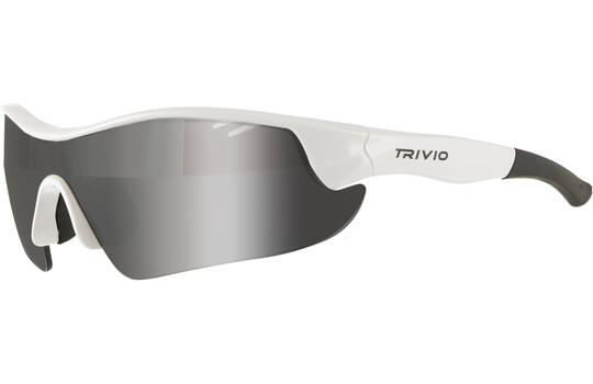 Trivio - cykelbriller vento nova hvid linse sort spejl