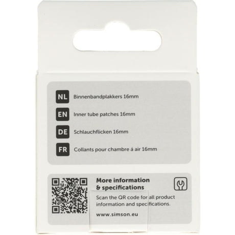 Simson inderrør patches 16mm 8stk