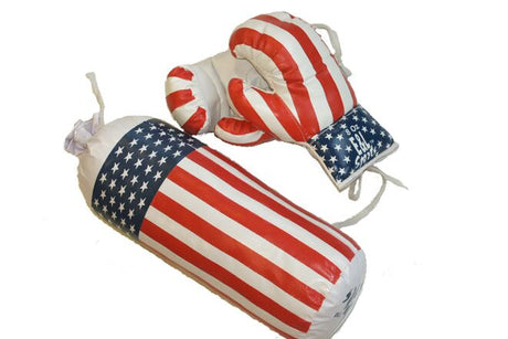 E l sports - bokszakset - pu - wit rood blauw