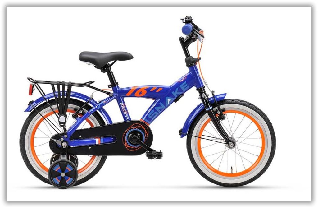 Batavus forgaffel snake 16 sort kl030 m print