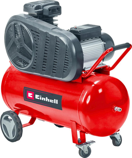Einhell elektrisk kompressor te-ac 430 90 10 - 3000 w - 10 bar - 90 l tank - sugekapacitet: 430 l min - oliesmurt - hjul