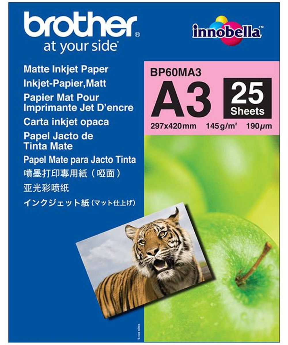 Brother inkjet papir mat a3 25 ark
