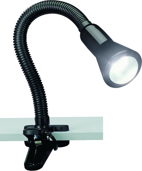 Trio flexo - klemmelys - sort - ekskl. 1x e14 3,5 w - ledningskontakt - fleksibel - klemlampe