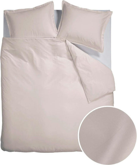 Ambiante cotton uni dekbedovertrek - off-white effen satijn - b 240 x l 200 cm b 240 x l 220 cm - lits-jumeaux - 321390-b 240 x l 200 220 cm