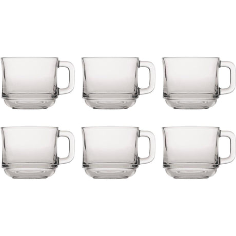 Duralex teglas lys stabelbart hårdt glas 220ml 6 stk dia8x7,1cm