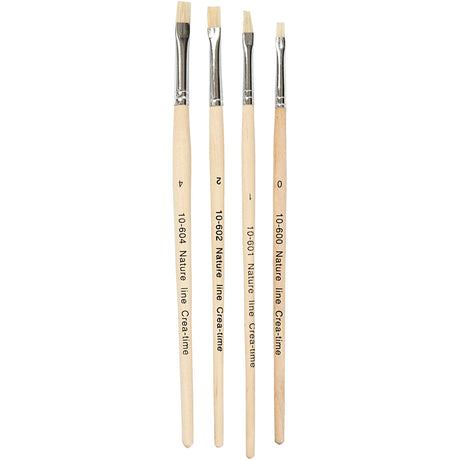 Creativ firma natur line børster 00 1 2 4, 4 stk.