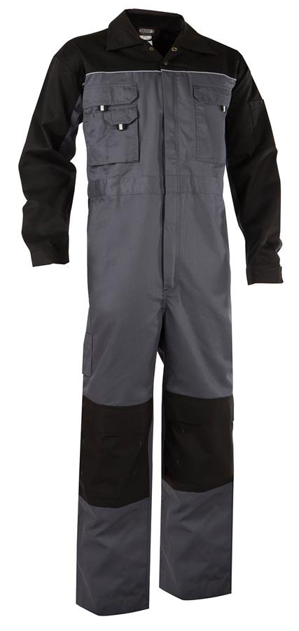Dassy overalls cannes p k grå sort xl