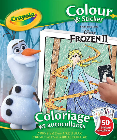 Crayola - frossen 2 - malebog - male- og klistermærkebog til børn