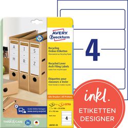 Etiketter avery ultragrip hvid