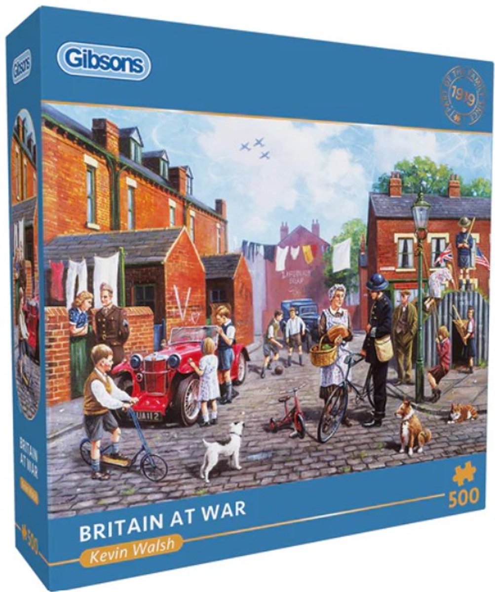 Gibsons - britain at war (af kevin walsh) - 500 brikker 48×34cm (b×h) - puslespil for voksne