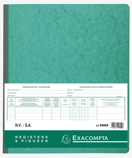 Exacompta actionnaires - shareholders nv sa. - - 9300x