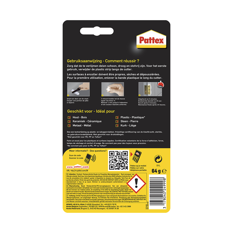 Pattex 1005194 - reparation express 64gr. | 12 stk