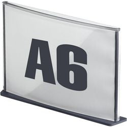 Informationstavle paperflow a6 gennemsigtig grå