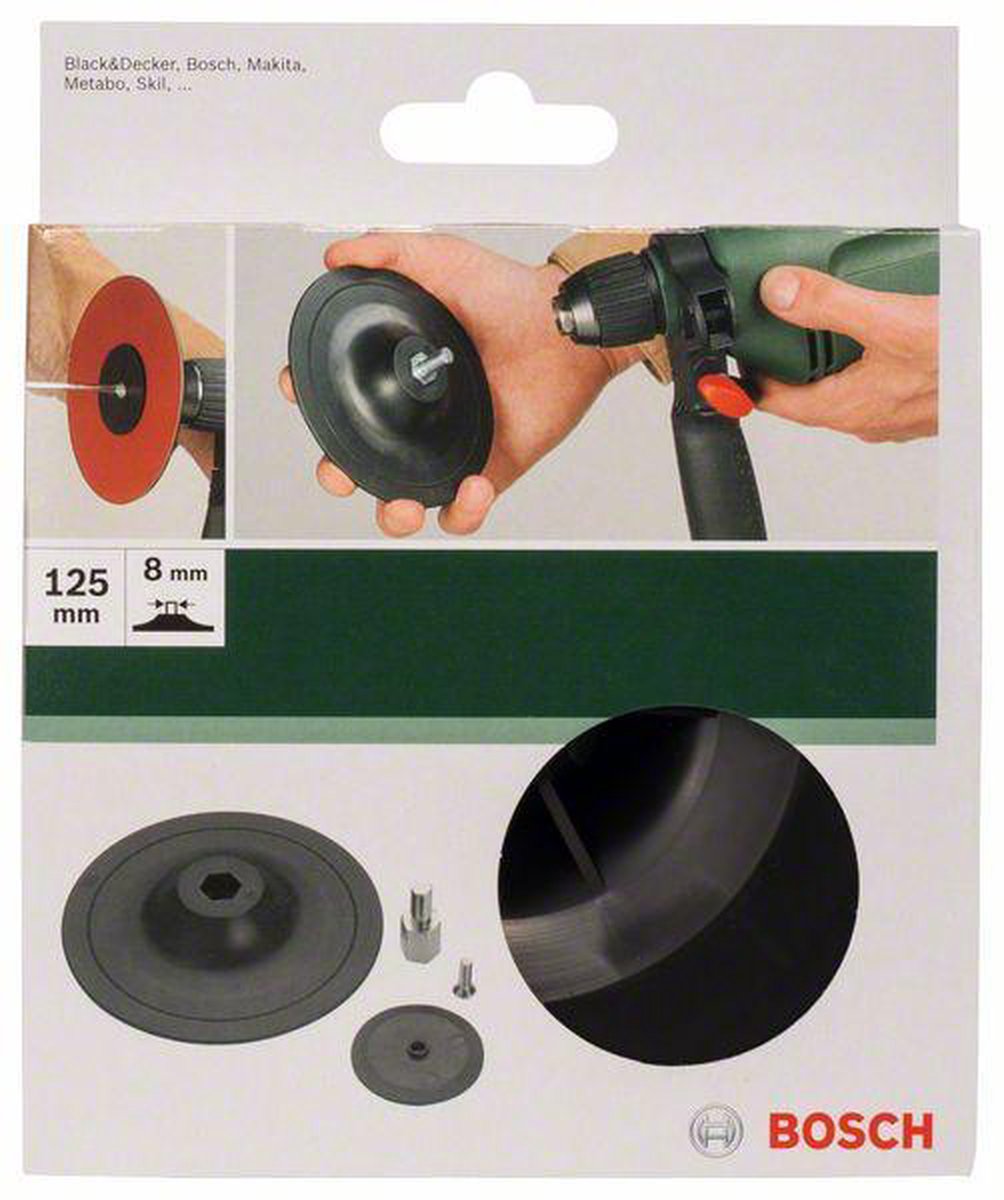 Bosch - slibeplade til bor, 125 mm, spændesystem 125 mm
