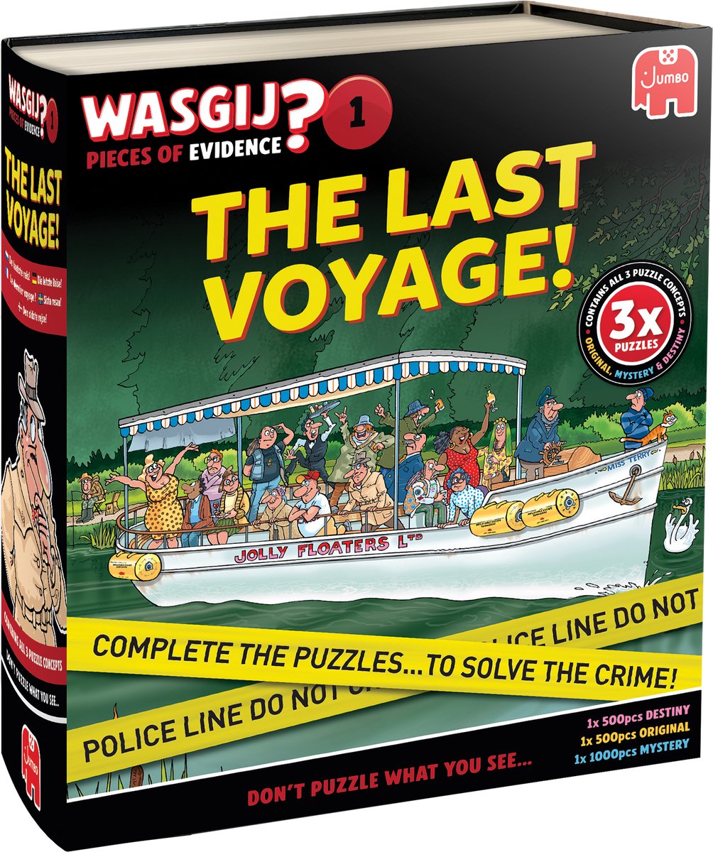 Wasgij pieces of evidence - the last voyage – unieke 3-in-1 puzzel met mysterie
