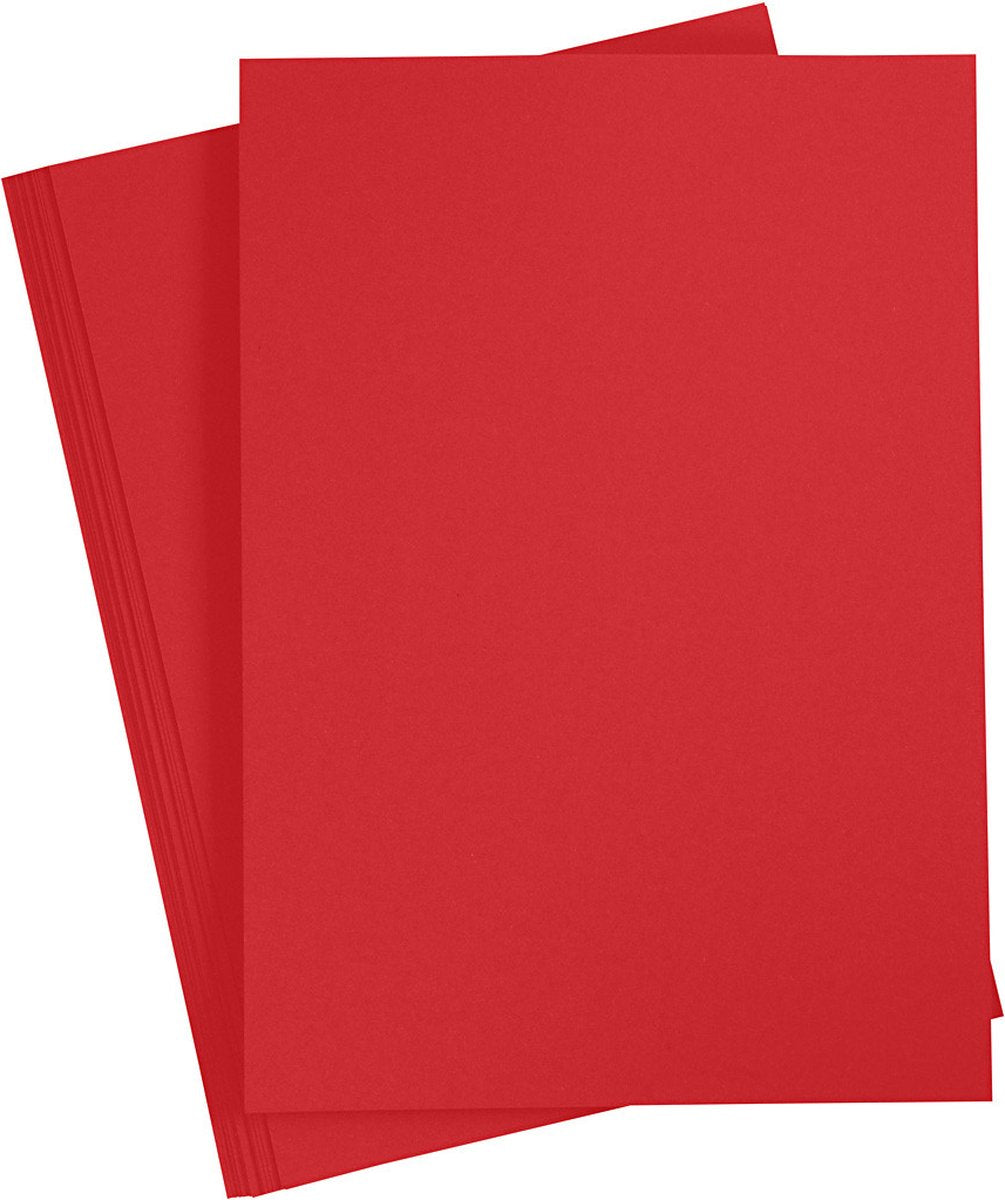 Creativ Company Colored Cardboard Christmas Red A4, 20 Sheets