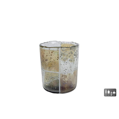 Cosydecor fyrfadsstage blokke glas 7,5x7,5x9cm