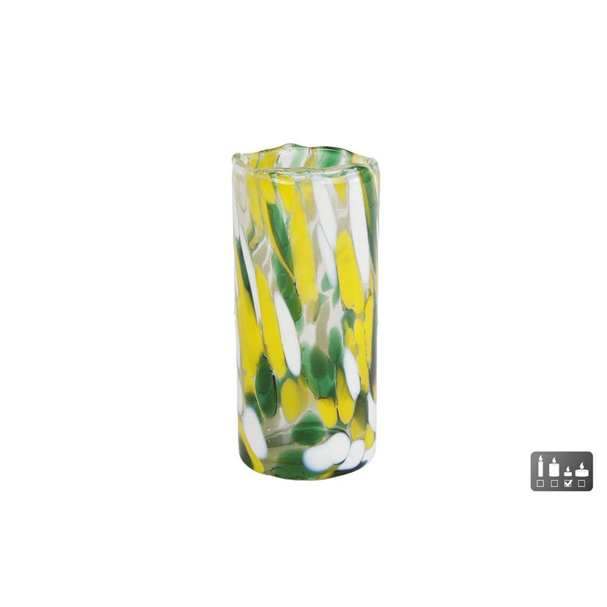 Fyrfadslys prikker l glas 5,5x5,5x12cm